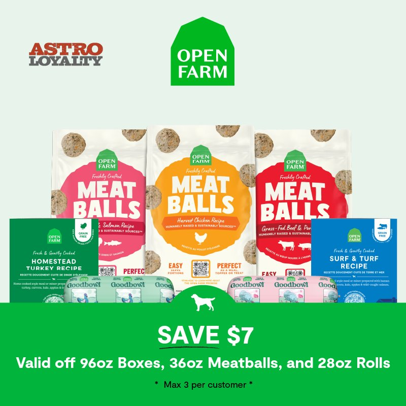 Astro | Open Farm | $7.00 OFF Select Gently Cooked Dog Food Recipes