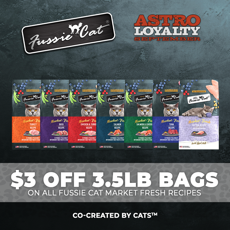 Astro | Fussie Cat | $3.00 OFF 3.5lb Bags