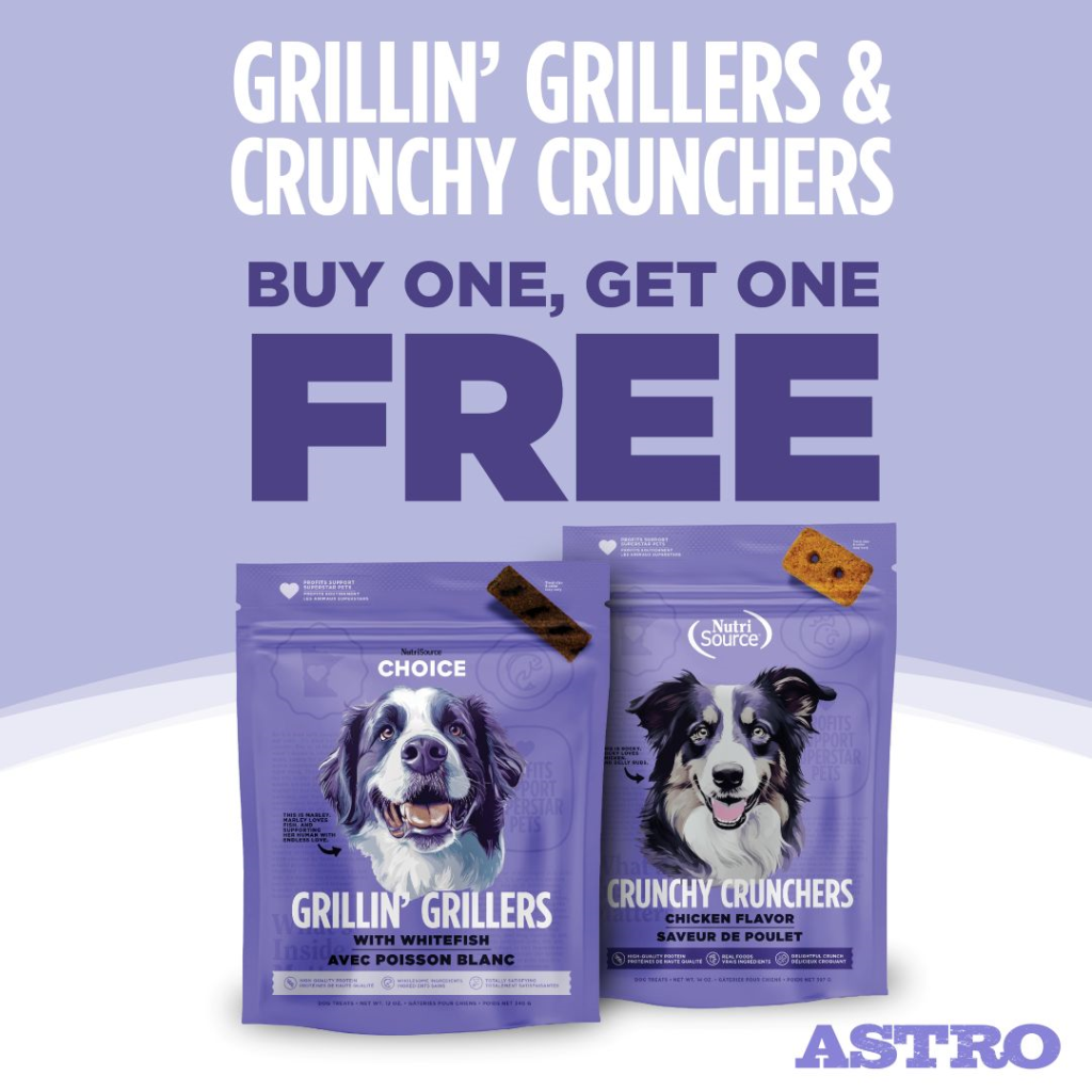 Astro | NutriSource & Choice | Buy 1, Get 1 Free Crunchy Crunchers & Grillin' Grillers