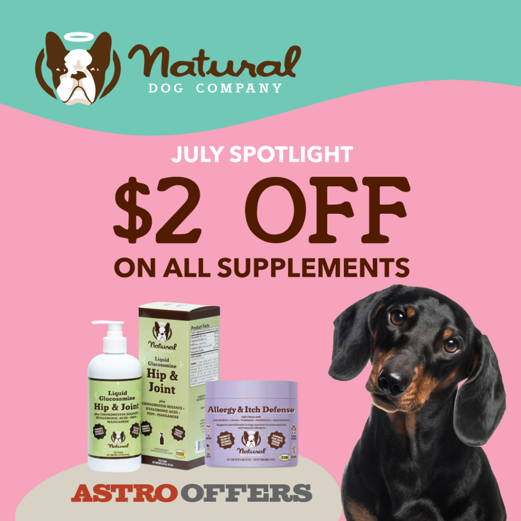 Astro | Natural Dog Company | $2.00 OFF Natural Dog Company Supplements!
