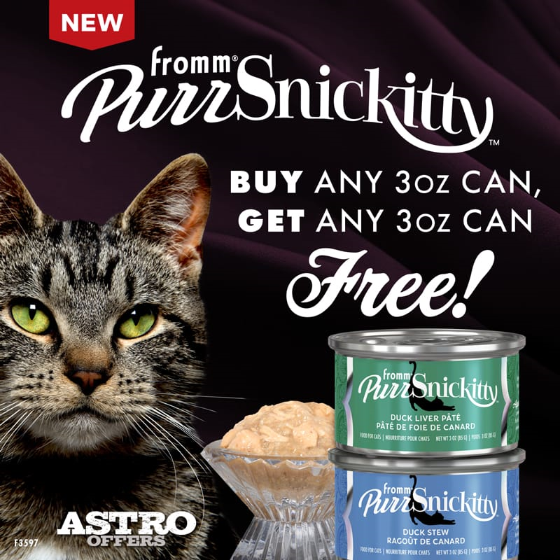 Astro | Fromm | Buy 1, Get 1 FREE on PurrSnickitty 3oz Cans!