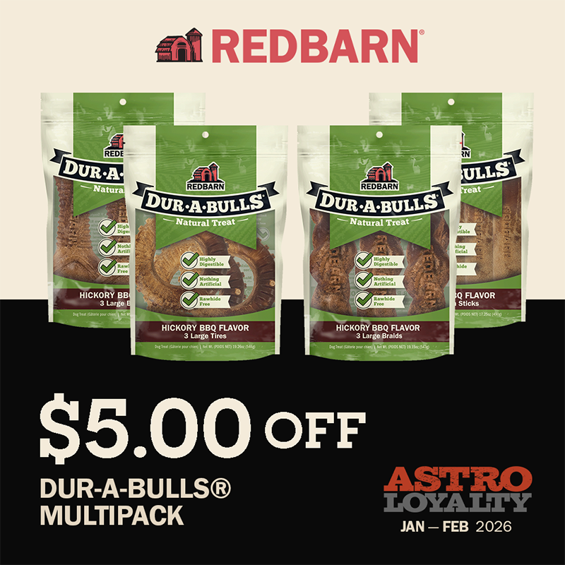 Astro | Redbarn | $5.00 OFF Redbarn Dur-A-Bulls Multipack Bags