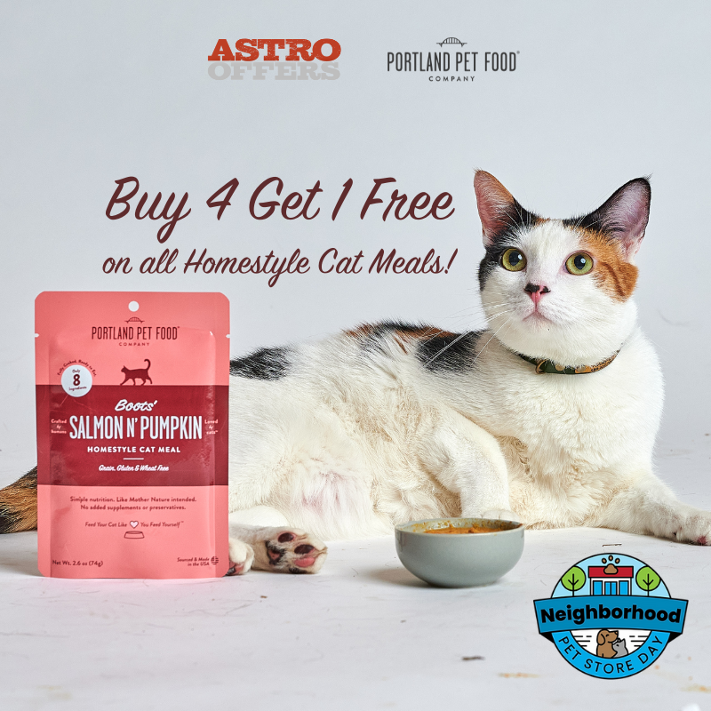 Astro | Portland Pet Food | Buy 4, Get 1 FREE on Homestyle Cat Meals