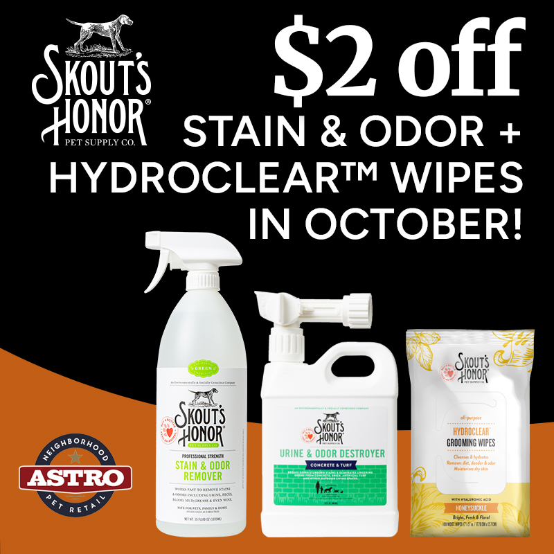 Astro | Skout's Honor | $2.00 OFF Stain & Odor Products and Wipes
