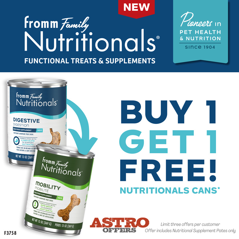 Astro | Fromm | Buy 1, Get 1 FREE on NEW! Nutritionals Supplement Pates