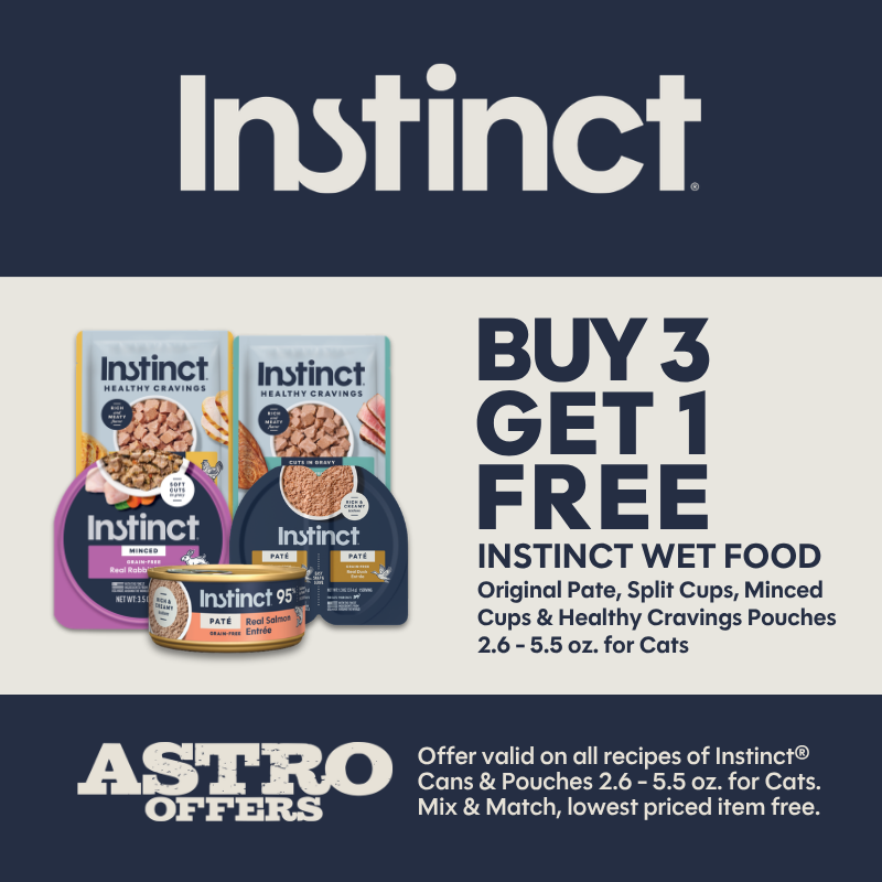 Astro | Instinct | Buy 3, Get 1 FREE on Wet Cat Food!
