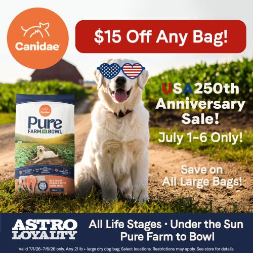 Astro | Canidae | $15.00 OFF Large Bags of Dry Dog Food 