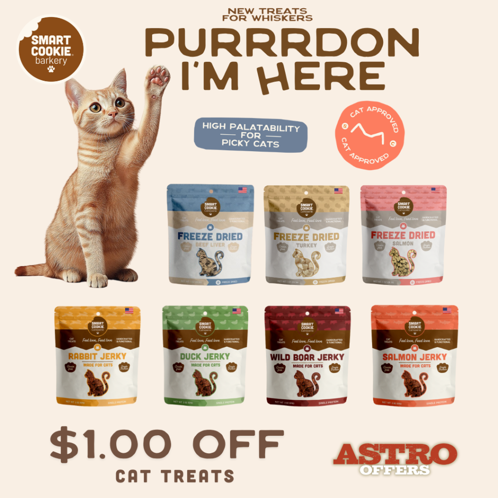 Astro | Smart Cookie Barkery | $1.00 OFF ALL Cat Treats