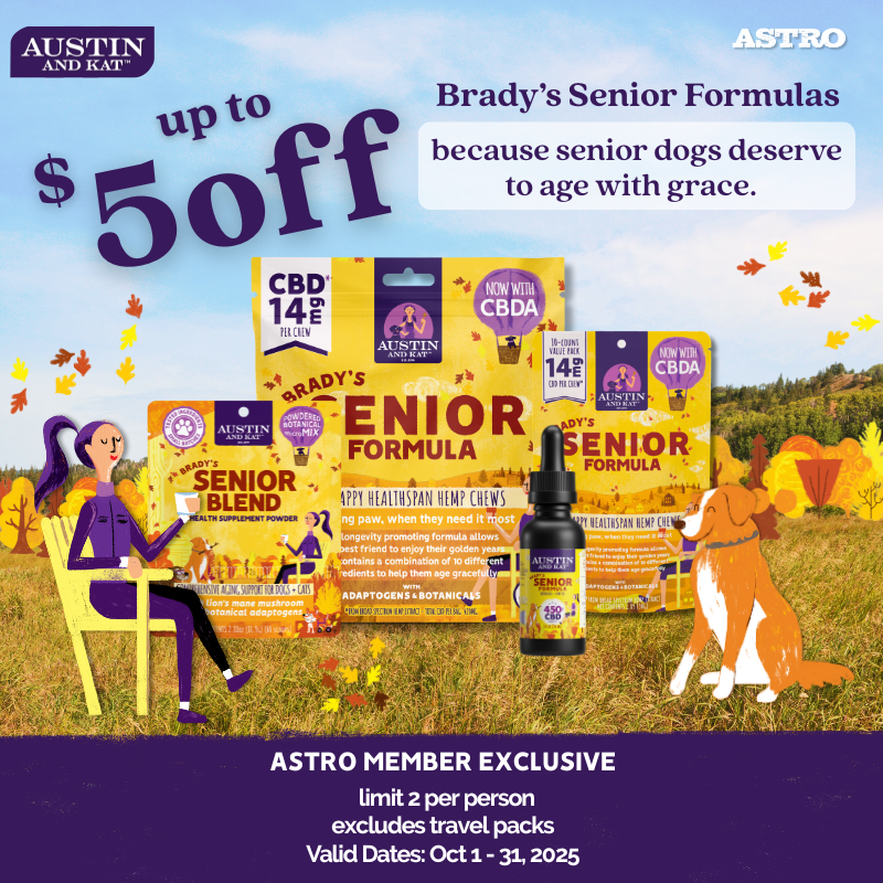 Astro | Austin and Kat | Dollars OFF Senior Support Formulas