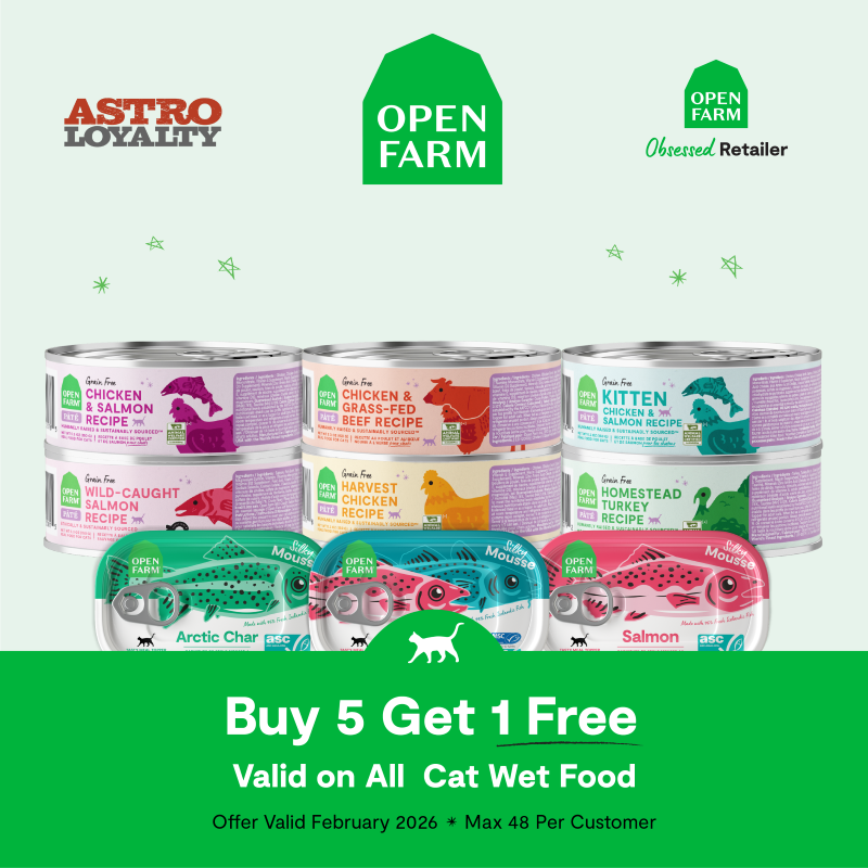 Astro | Open Farm (Private Offer - Obsessed Retailers) | Buy 5, Get 1 FREE on Cat Wet Food