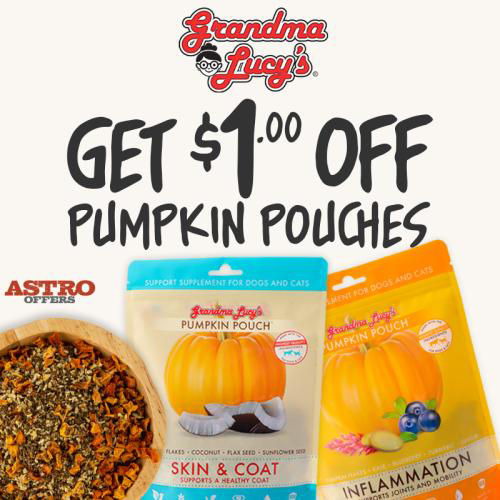 Astro | Grandma Lucy's | $1.00 OFF Pumpkin Pouches