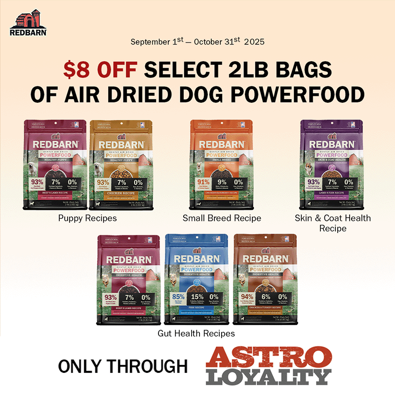 Astro | Redbarn | $8.00 OFF Select 2lb Air Dried Dog Food