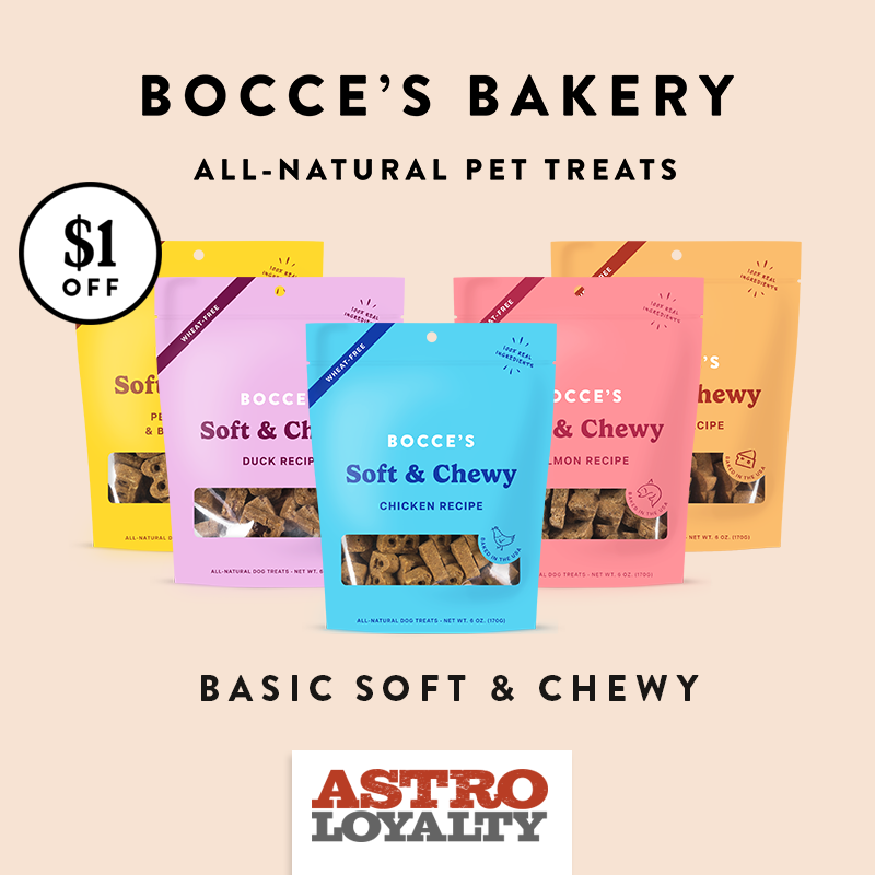 Astro | Bocce's Bakery | $1.00 OFF Basic Soft & Chewy Treats