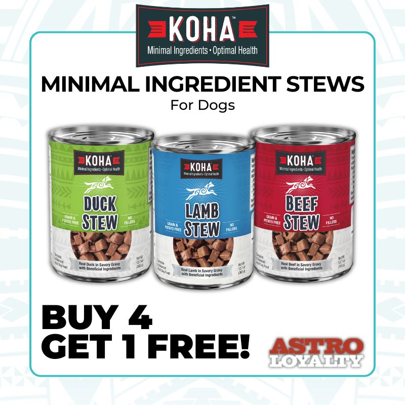 Astro | KOHA | Buy 4, Get 1 FREE Minimal Ingredient Stews for Dogs 