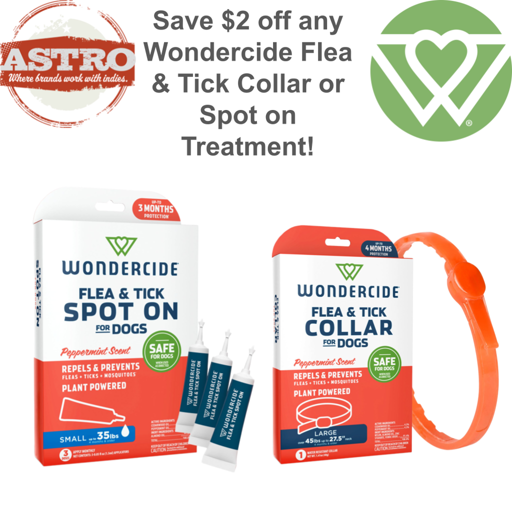 Astro | Wondercide | $2.00 OFF Flea & Tick Collars or Spot On Treatment!