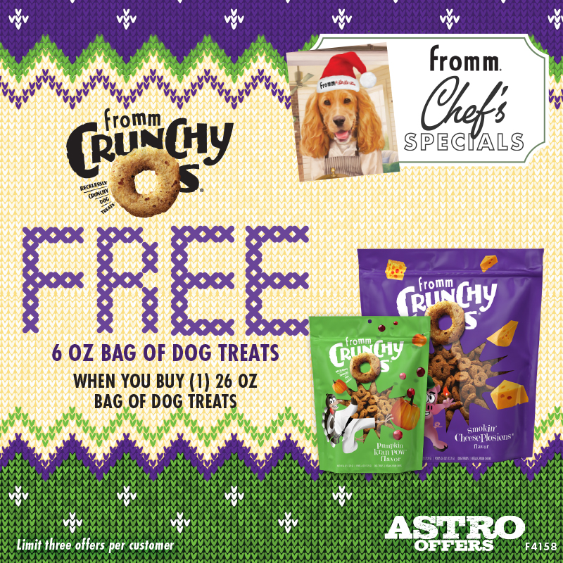 Astro | Fromm | Buy a 26oz Crunchy Os, Get a 6oz Crunchy Os FREE!