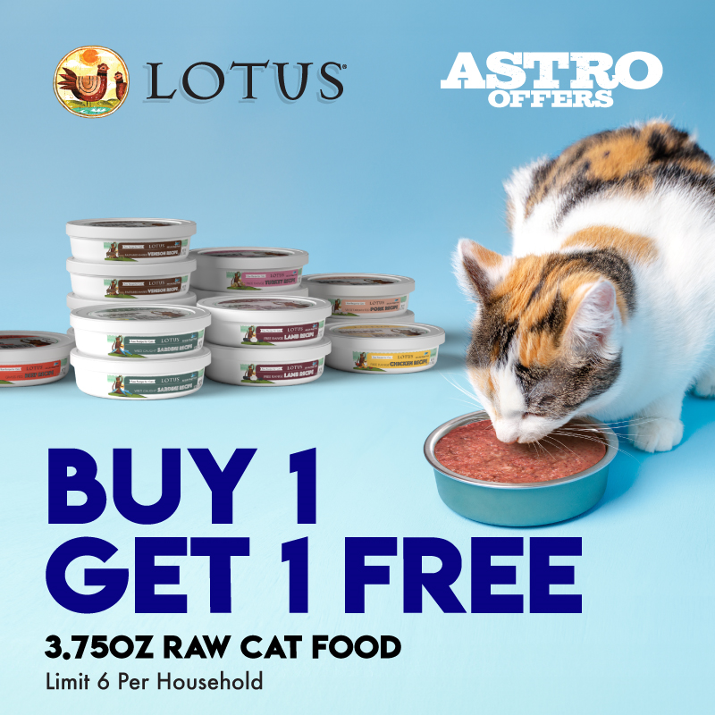 Astro | LOTUS | Buy 1, Get 1 FREE on 3.75oz Raw Cat Food