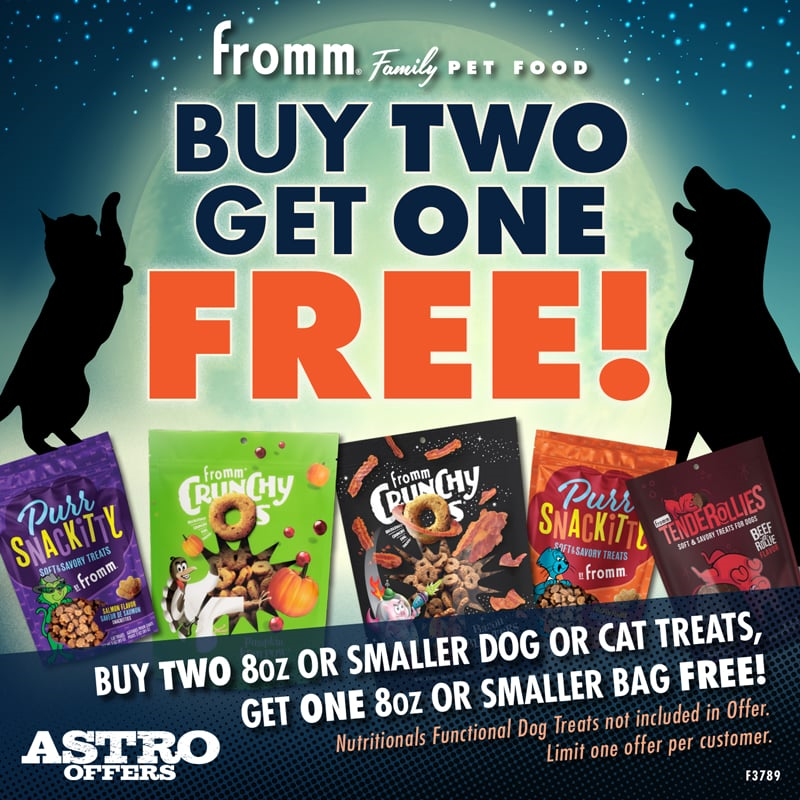 Astro | Fromm | Buy 2, Get 1 FREE on Select Dog & Cat Treats