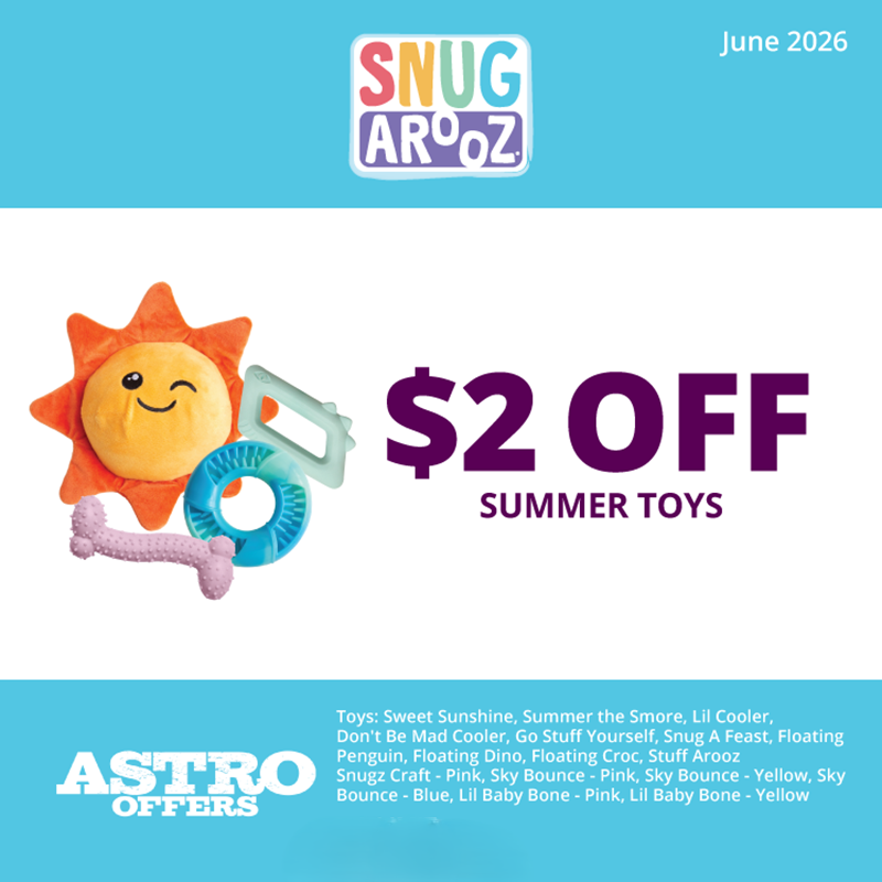 Astro | Snugarooz | $2.00 OFF Select Summer Toys