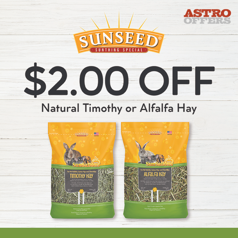 Astro | Vitakraft - Sunseed | $2.00 OFF Select Natural Hay