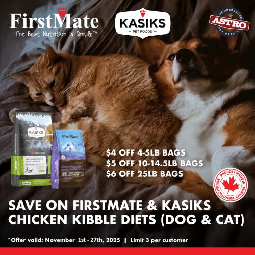 Astro | FirstMate & KASIKS | Dollars OFF Chicken Kibble Diets