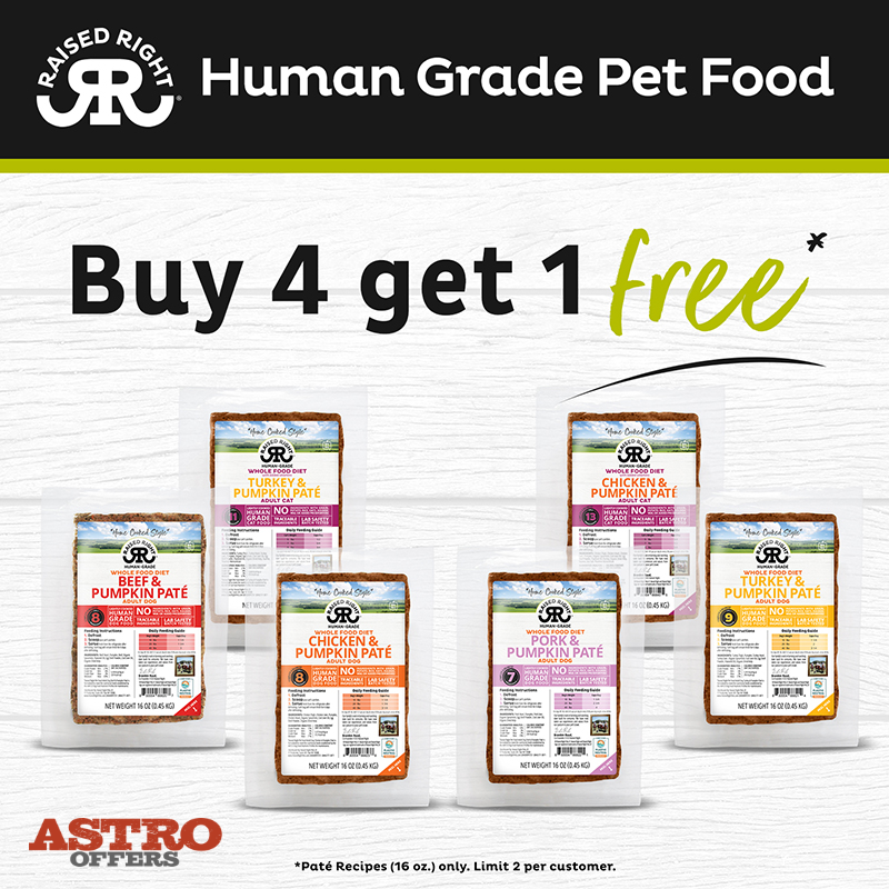 Astro | Raised Right | Buy 4, Get 1 FREE on 16oz Pate Recipes