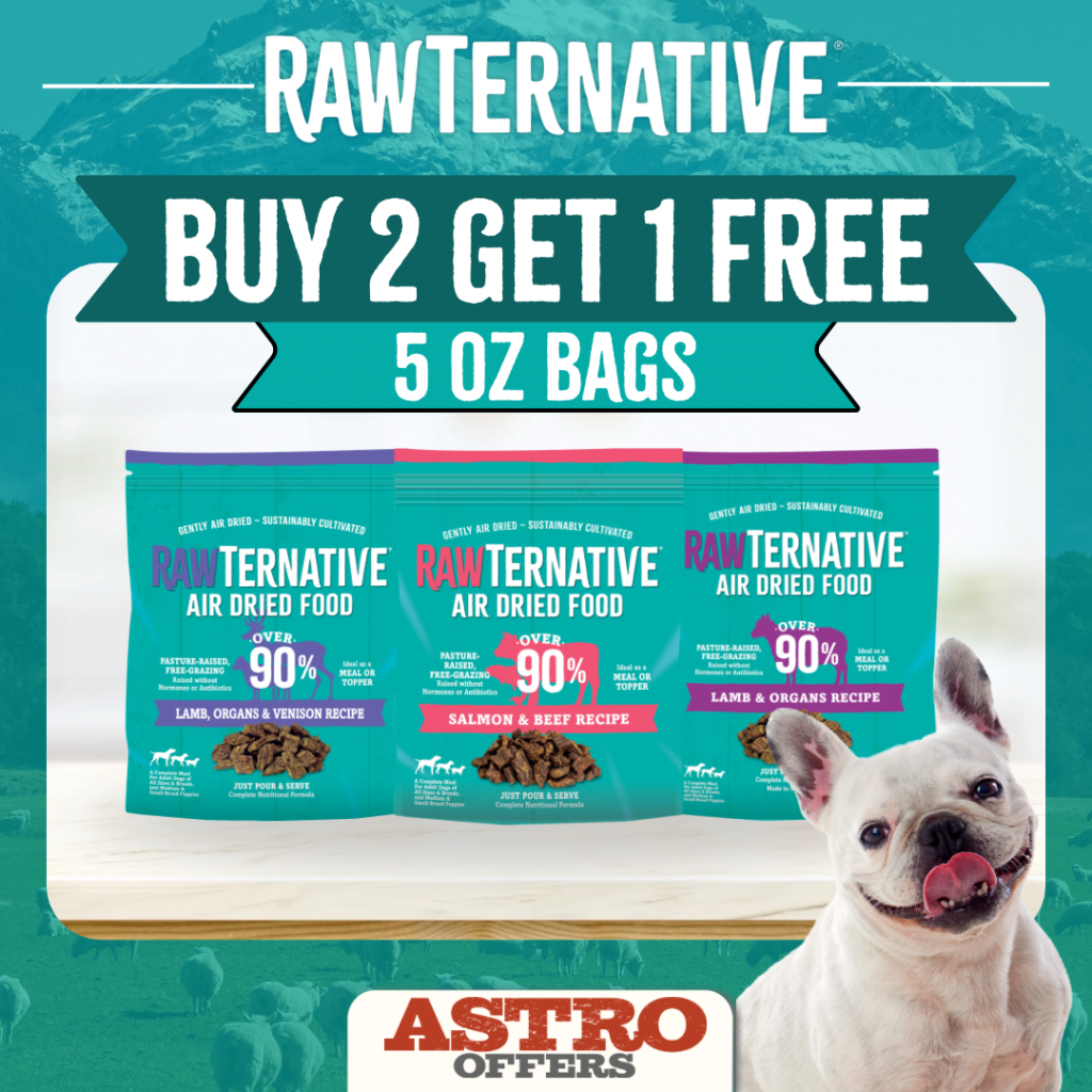 Astro | RawTernative | Buy 2, Get 1 FREE on 5oz Air Dried Dog Food