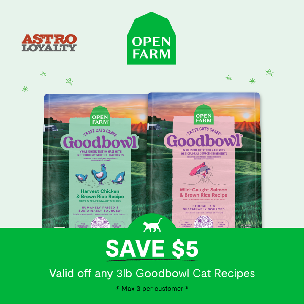 Astro | Open Farm | $5.00 OFF 3lb Goodbowl Cat Recipes