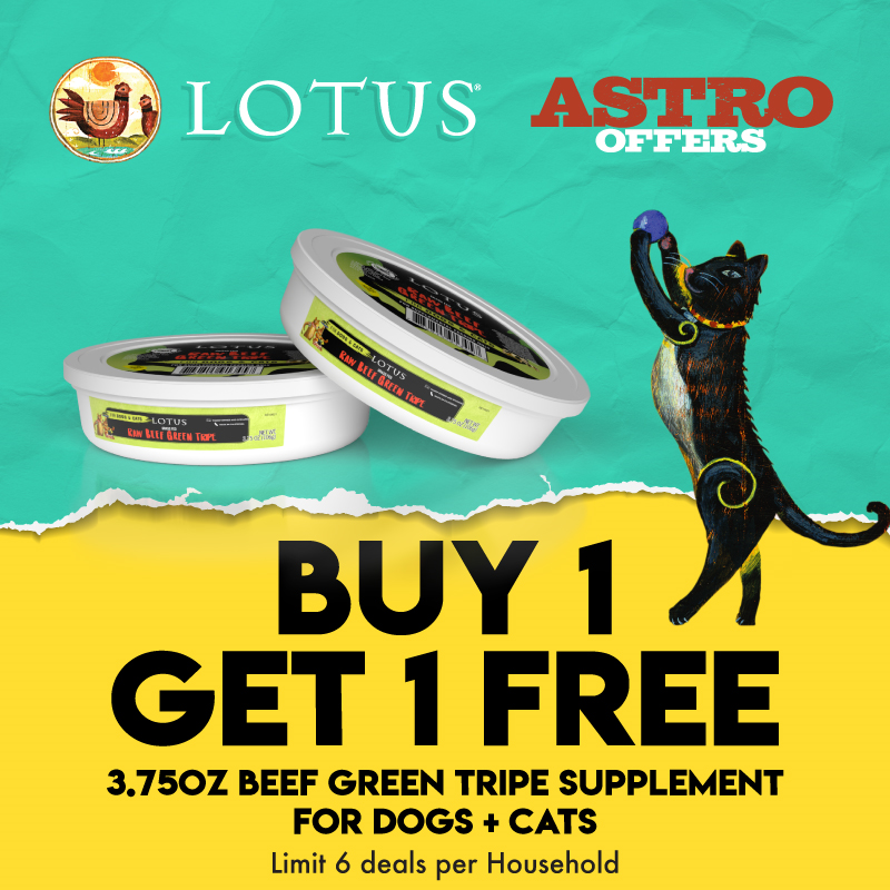 Astro | LOTUS | Buy 1, Get 1 FREE on 3.75oz Beef Green Tripe Supplement