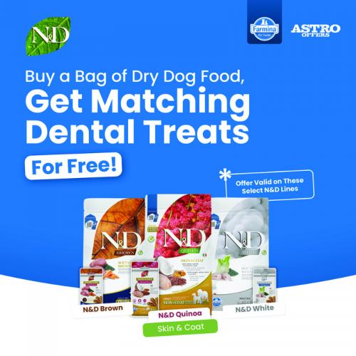 Astro | Farmina | FREE Dog Treat with Qualifying Dry Dog Food Purchase