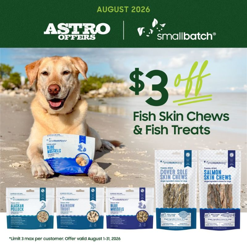 Astro | Smallbatch Pets | $3.00 OFF Fish Chews & Fish Treats!