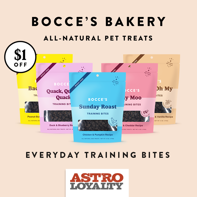 Astro | Bocce's Bakery | $1.00 OFF Everday Training Bites