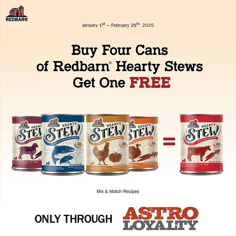 Astro | Redbarn | Buy 4, Get 1 FREE on Hearty Stew Cans