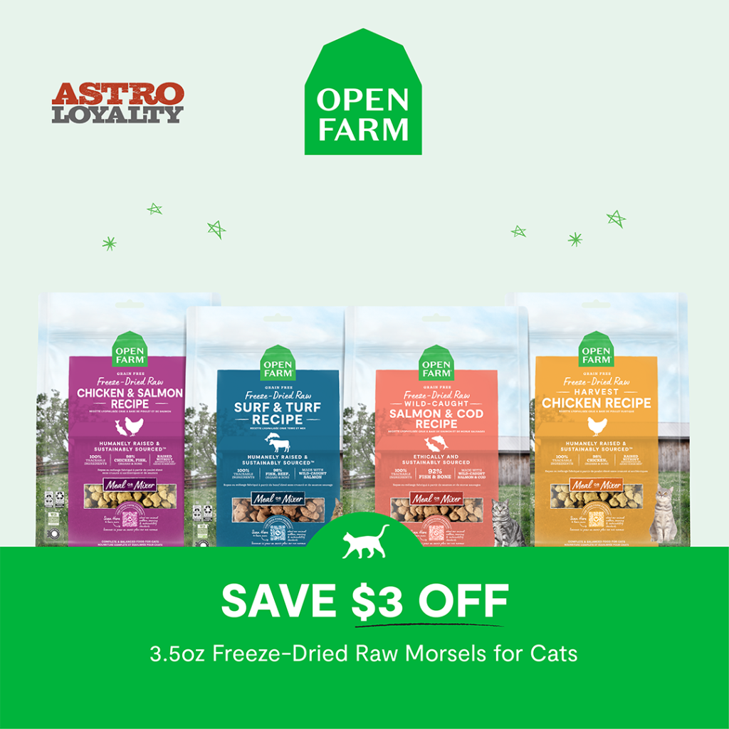 Astro | Open Farm | $3.00 OFF 3.5oz Freeze-Dried Raw Cat Food