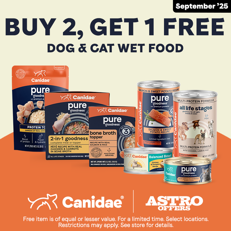 Astro | Canidae | Buy 2, Get 1 FREE on Wet Food
