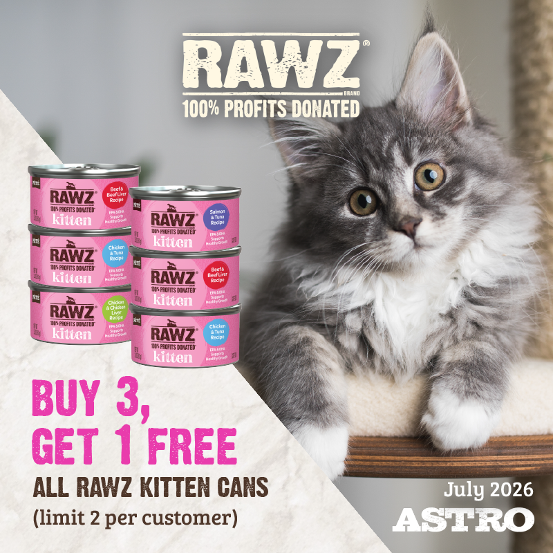 Astro | RAWZ | Buy 3, Get 1 FREE on 2.8oz Kitten Cans