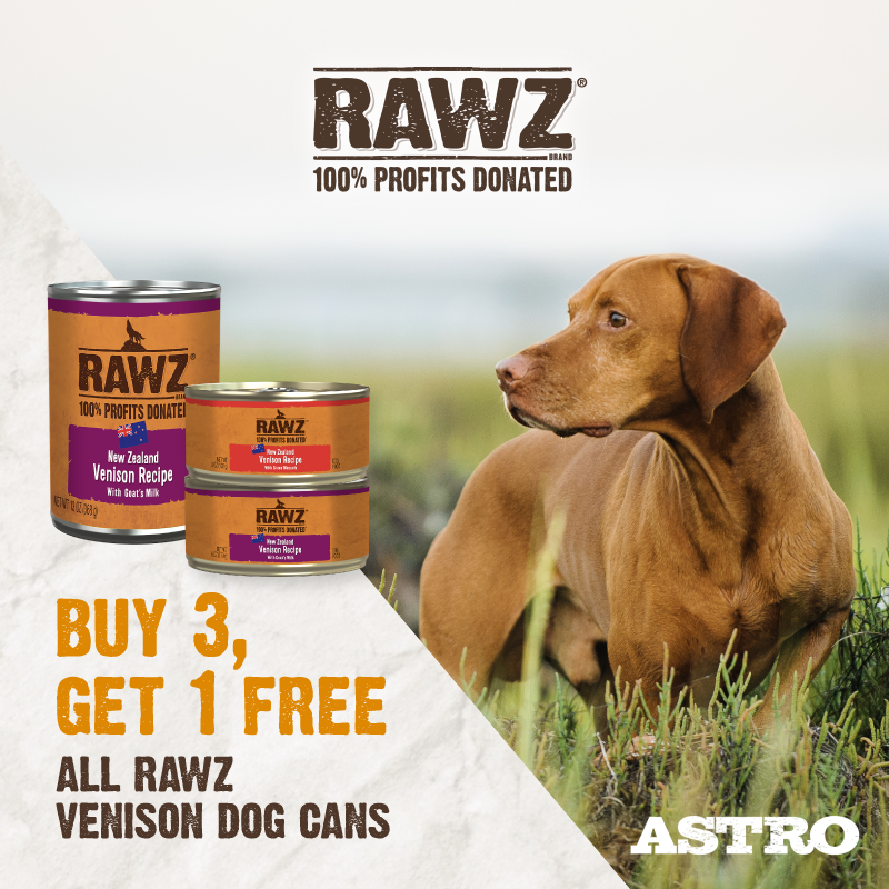 Astro | RAWZ | Buy 3, Get 1 FREE on all Venison Dog Cans