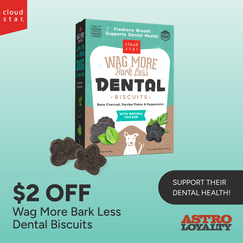 Astro |  Cloud Star | $2.00 OFF Wag More Bark Less Dental Biscuits 
