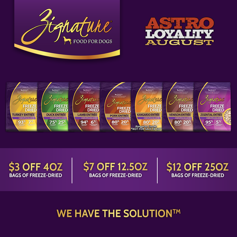 Astro | Zignature | Dollars OFF Freeze-Dried Dog Food
