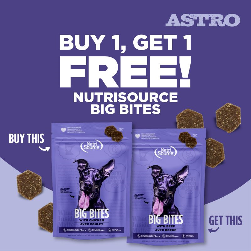 Astro | NutriSource | Buy 1, Get 1 FREE on Big Bites Treats