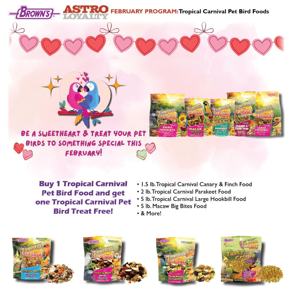 Astro | FM Brown's | FREE Tropical Carnival Pet Bird Treat with Qualifying Food Purchase