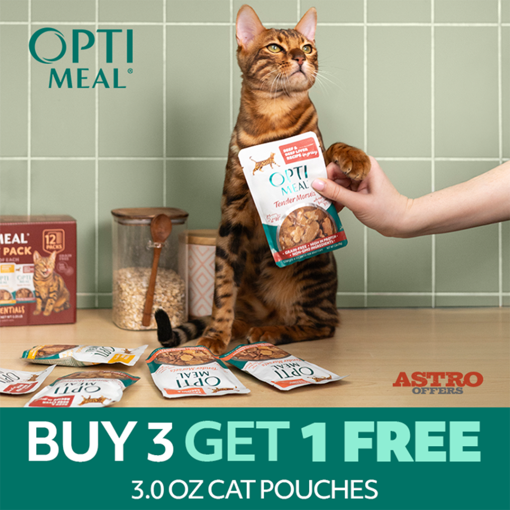 Astro | Optimeal | Buy 3, Get 1 FREE on Wet Cat Food Single Pouches 
