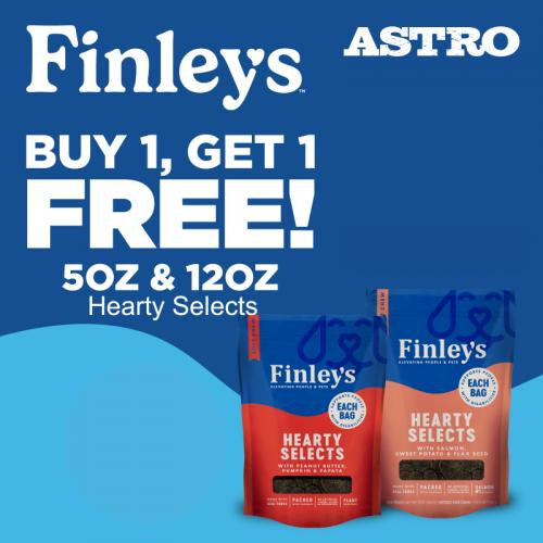 Astro | Finley's | Buy 1, Get 1 FREE on 5oz Hearty Selects