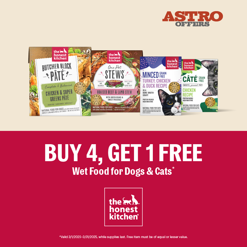 Astro | The Honest Kitchen | Buy 4, Get 1 FREE on Wet Food for Dogs & Cats