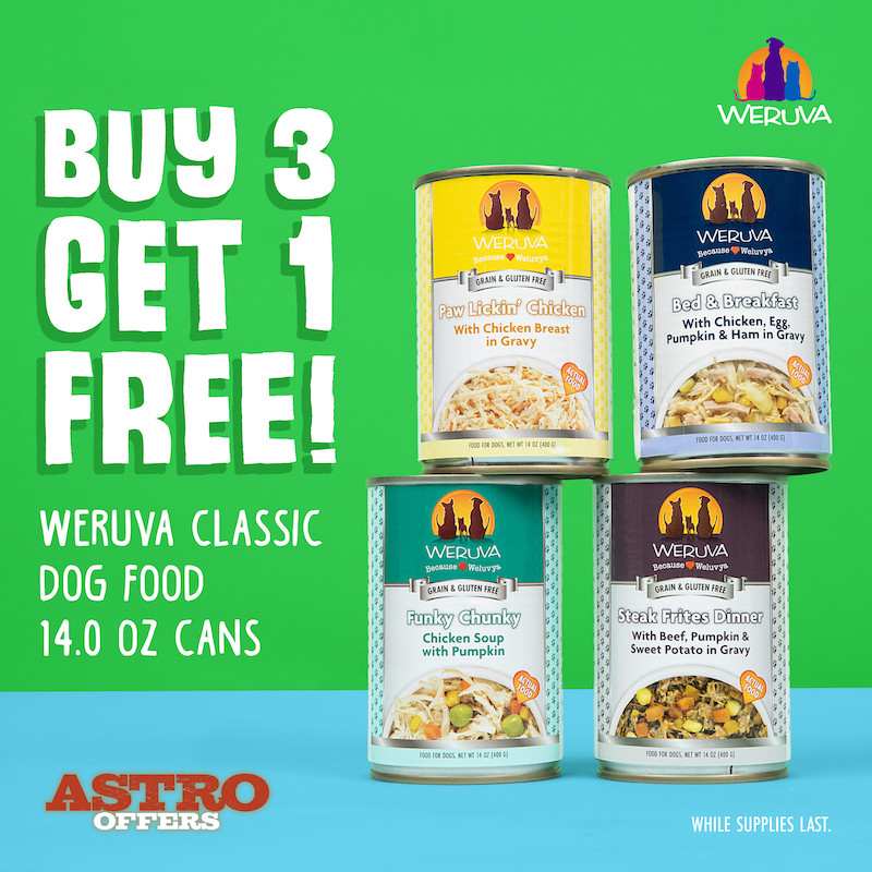 Astro | Weruva (Private Offer) | Buy 3, Get 1 FREE on 14oz Classic Dog Cans
