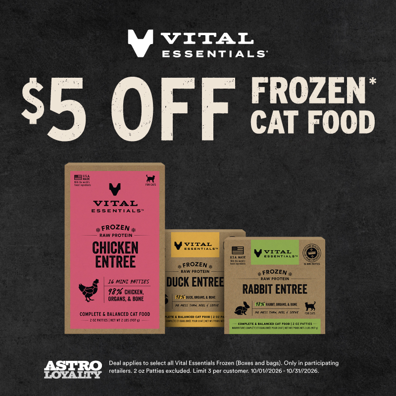 Astro | Vital Essentials | $5.00 OFF Frozen Cat Food