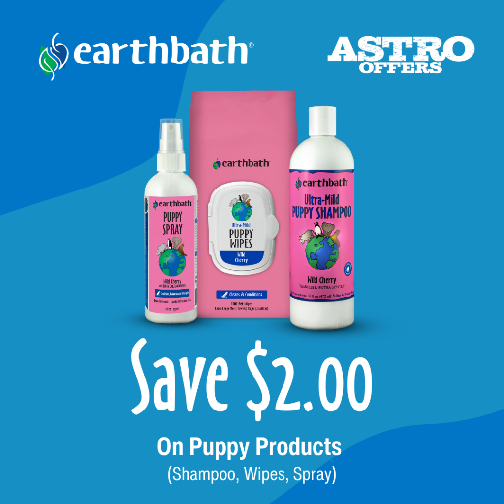 Astro | earthbath| $2.00 OFF Puppy Products