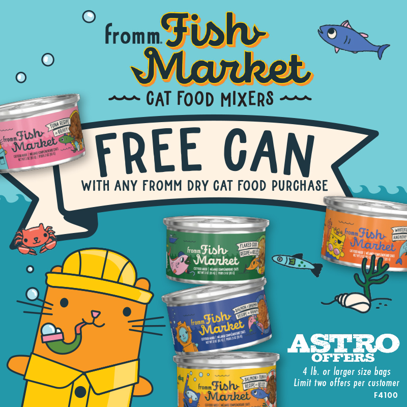 Astro | Fromm | FREE 3oz Fish Market Can with Dry Cat Food Purchase