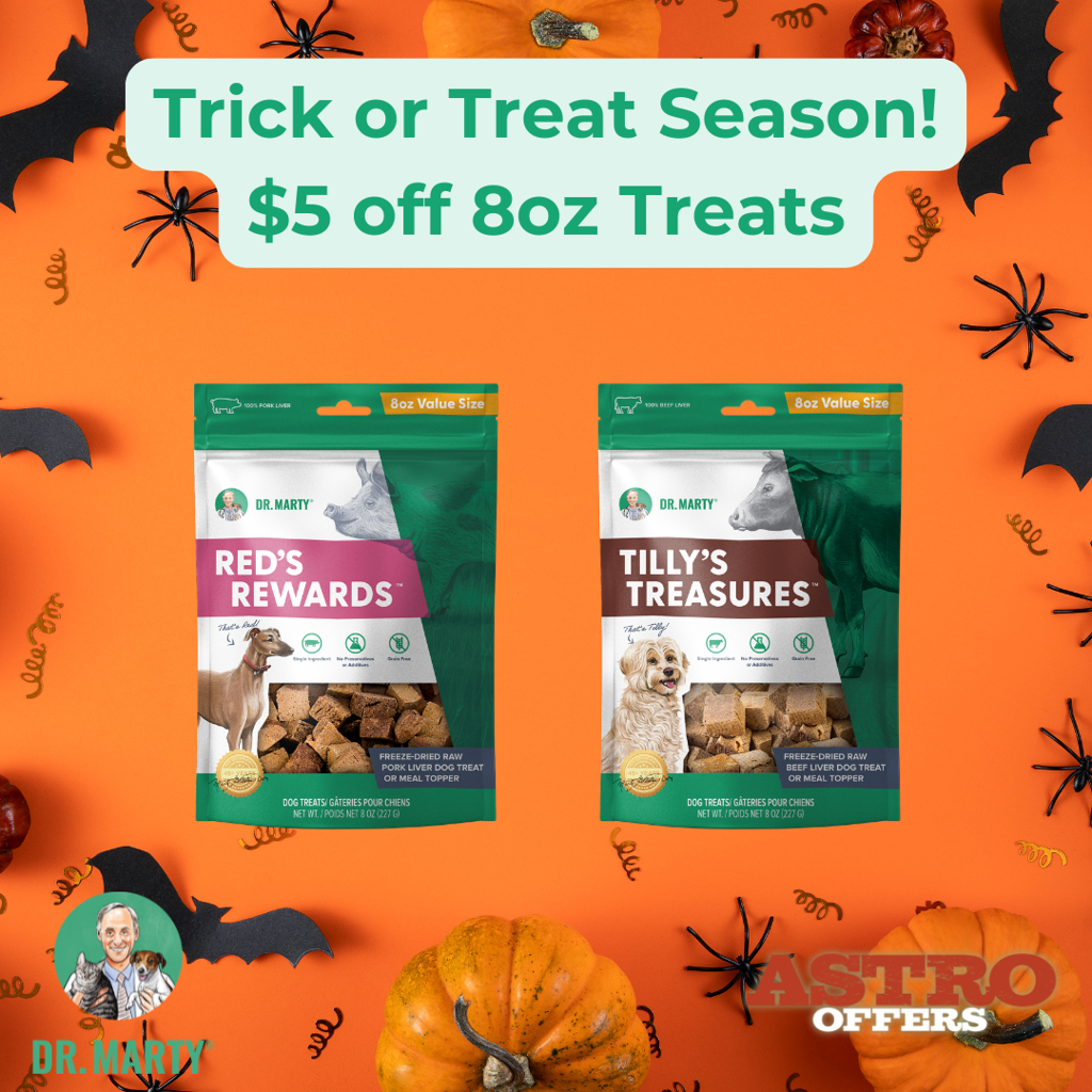Astro | Dr. Marty's US | $5.00 OFF 8oz Single Protein Treats 