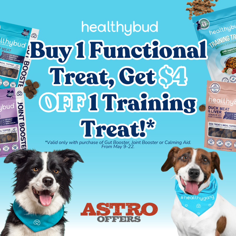 Astro | Healthybud | Buy a Functional Treat, Get $4.00 OFF Mini Training Treats